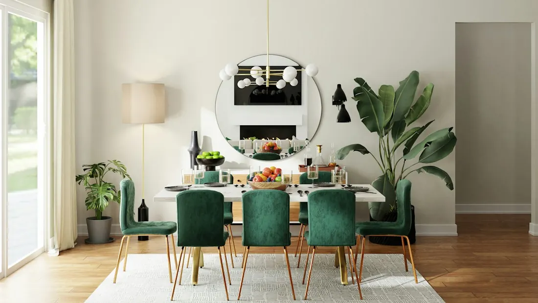 Thoughtfully styled contemporary dining space